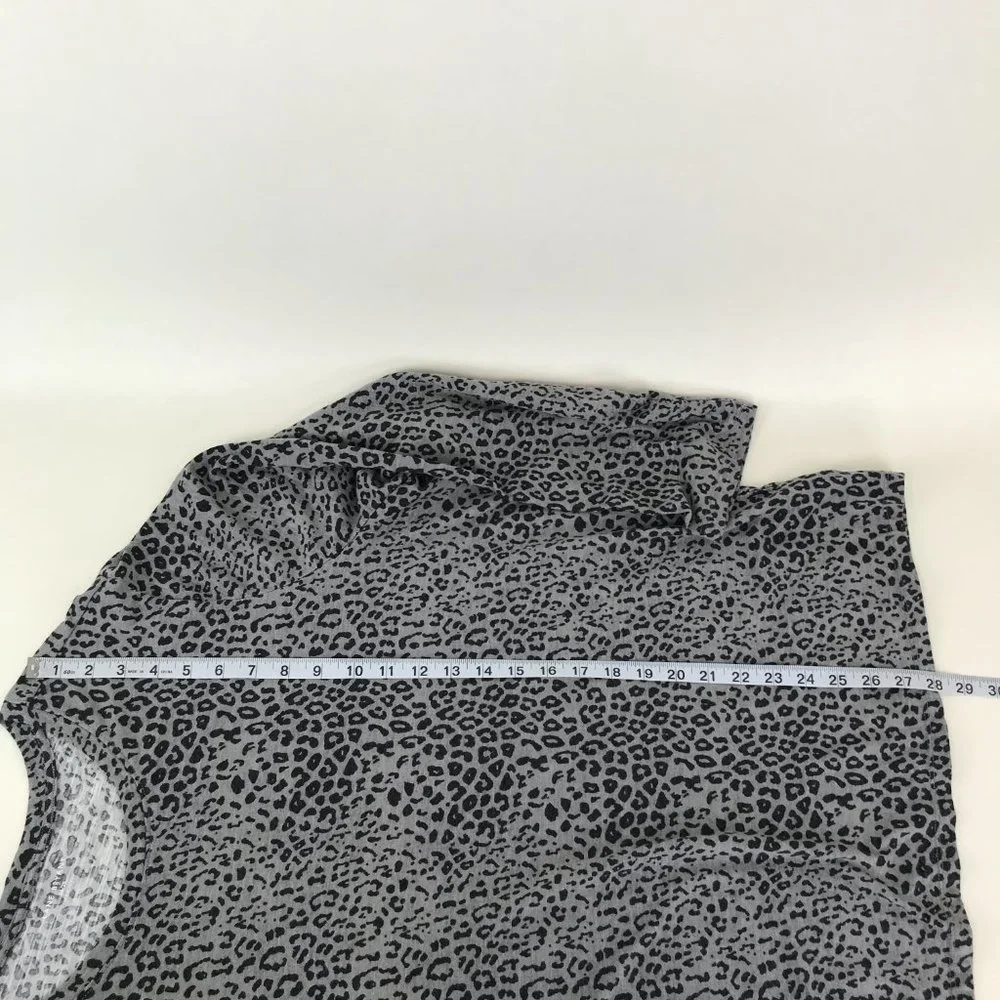 Lane Bryant Animal Print Tee Women's Plus Size 26/28 Crew Neck Long Sleeves - Picture 9 of 12